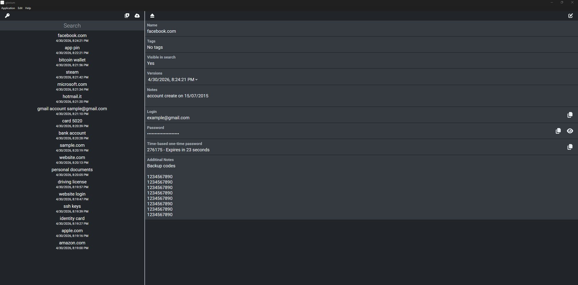 giovium Desktop Interface 3