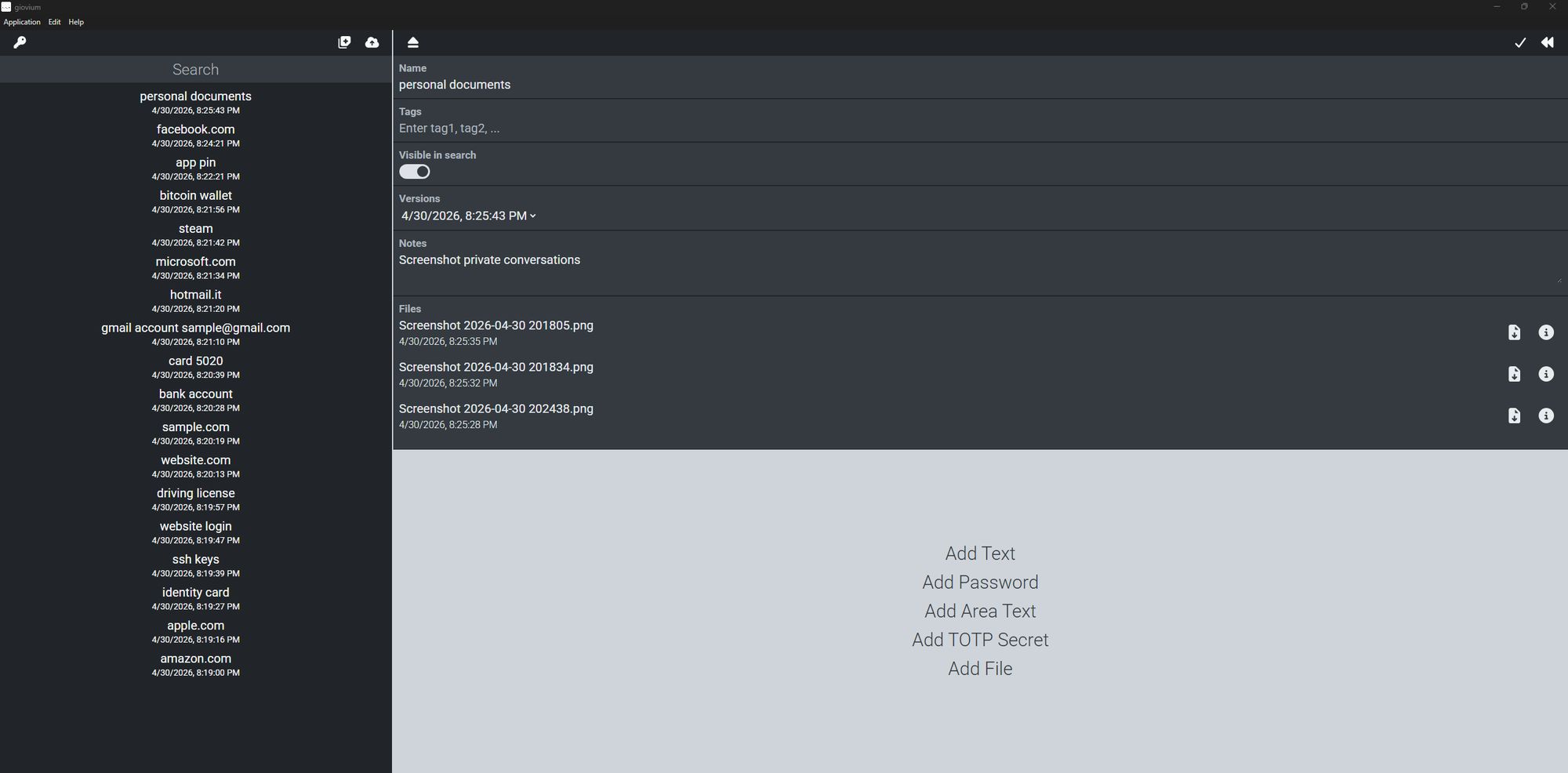 giovium Desktop Interface 4